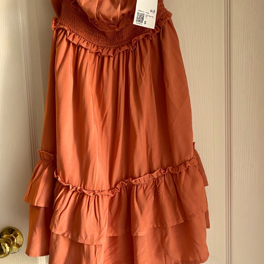 Strapless ruffle dress